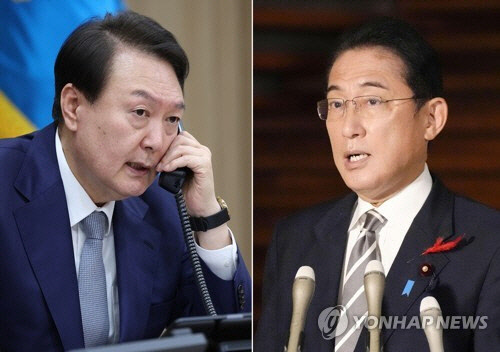윤석열 대통령-일본 기시다 총리[대통령실 제공]